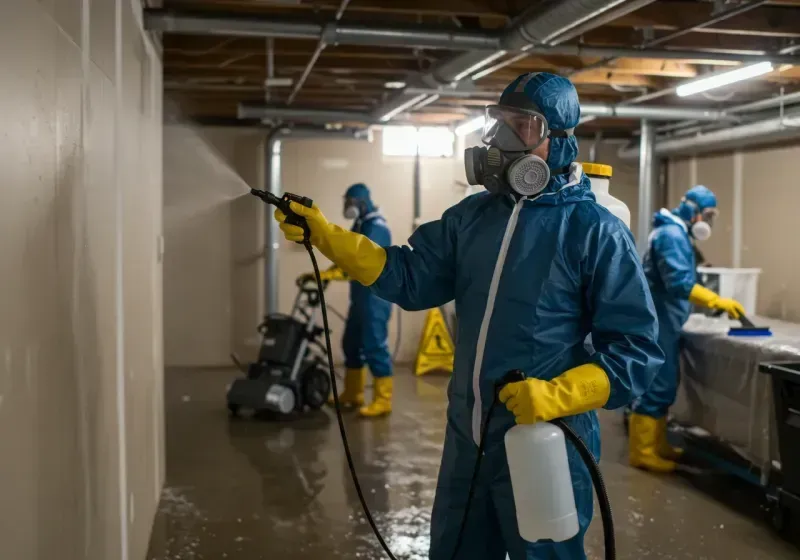 Basement Sanitization and Antimicrobial Treatment process in Morehead, KY