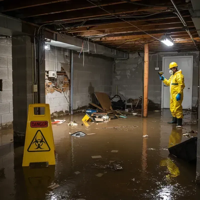 Flooded Basement Electrical Hazard in Morehead, KY Property