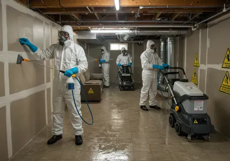 Basement Moisture Removal and Structural Drying process in Morehead, KY